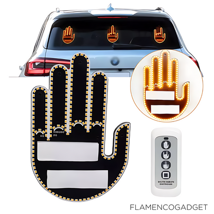 Señal de Mano LED ¡Gestos y Humor Único para el Coche!