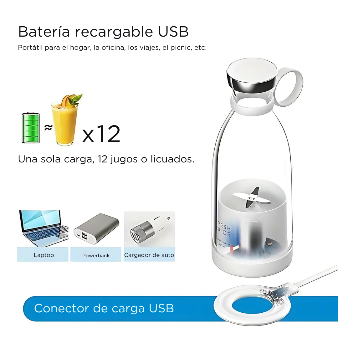 Mini Licuadora Vaso + ¡Ebook Recetario Gratis!